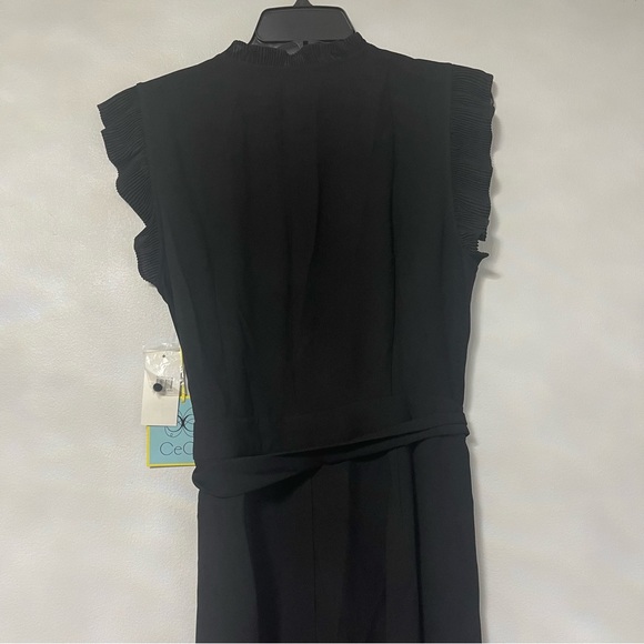 CeCe By Cynthia Steffe Plissa Trim Jumpsuit In Rich Black - Size 12 NWT- Reemoly - Picture 8 of 15